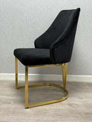 Carlton Gold Frame Dining Chairs in 2 Colours - Pairs
