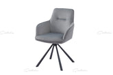 Amalia Grey French Velvet Dining Chairs – Set of 2, 4, 6, 8 or 10