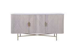 Amiri 3 Door Sideboard Mango Wood & Marble Luxury Storage Unit