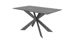 Apollo Black Dining Table Modern High-Gloss Finish