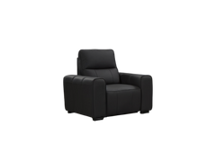 Bellagio Genuine Leather Electric Recliner Sofa Black Armchair