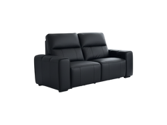 Bellagio Genuine Leather Electric Recliner Sofa Black 2 and 3 Seater
