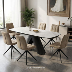 Cameo Extending Dining Table with Lima Dining Chairs Luxury Dining Set
