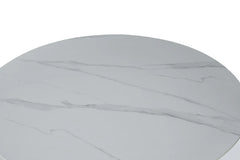 Casa 120cm Black & White Round Dining Table