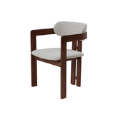 Clara Walnut Dining Chair Oatmeal Boucle – Set of 2