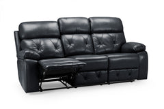 Cody Black Recliner Sofa 3-Seater
