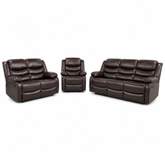 Conrad Brown Manual Recliner Sofa