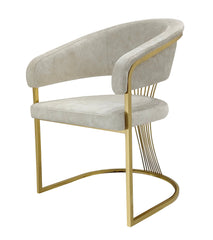 110cm Round Cream Marble Dining Table Set | 4 Gold Dining Chairs | Luxury 110cm Modern Dining Set UK | Premium White Marble Gold Base