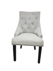 Bentley Black Leg Dining Chair- Velvet