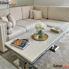 Arianna Cream Marble Coffee Table