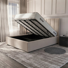 Bristol Pebble Ottoman Bed with Gas-Lift Storage