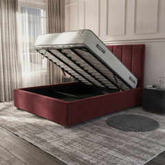 Bristol Ottoman Bed - Claret Luxury Storage Bed