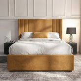 Burlington Mustard Ottoman Bed | Premium Gas-Lift Storage