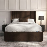 Burlington Ottoman Bed - Bourneville with Gas-Lift Storage
