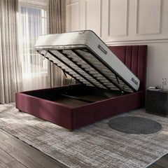 Burlington Ottoman Bed - Claret Gas-Lift Storage