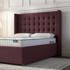 Camden Claret Ottoman Bed | Premium Gas-Lift Storage