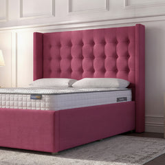 Camden Ottoman Bed - Cerise Gas-Lift Storage Bed