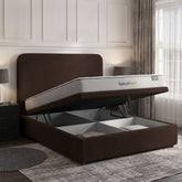 Bourneville Curb Plain Ottoman Bed with Gas-Lift Storage