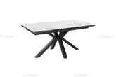 Amari BIG 160–240cm White & Grey Ceramic Marble Extending Dining Table