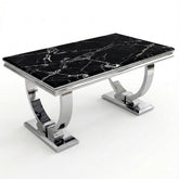 Arianna Black Marble Chrome Coffee Table