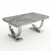 Arianna Grey Marble Chrome Coffee Table