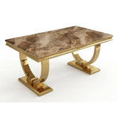 Arianna Brown Marble Coffee Table