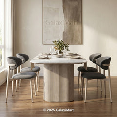 Amiri Dining Table with G10 Dining Chairs Marble Set