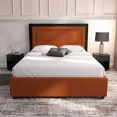 Burnt Orange Julian Ottoman Bed with Storage