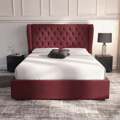 Claret Lifton Ottoman Bed | Premium Gas-Lift Storage
