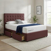 Claret Mayfair Divan Bed with Storage