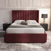 Claret Oasis Wingback Ottoman Bed | Premium Storage Solution