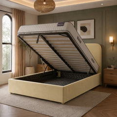 Cream Richmond Ottoman Bed with Gas-Lift Storage