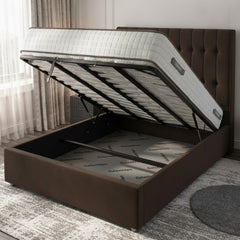 Bourneville Rose Ottoman Bed - Premium Gas-Lift Storage