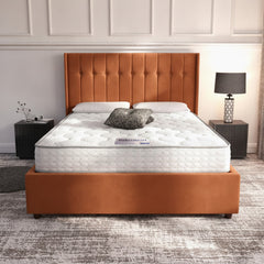 Burnt Orange Rose Ottoman Bed