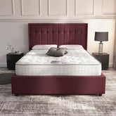 Claret Rose Ottoman Bed | Premium Gas-Lift Storage