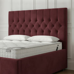 Claret Rose Ottoman Bed | Premium Gas-Lift Storage