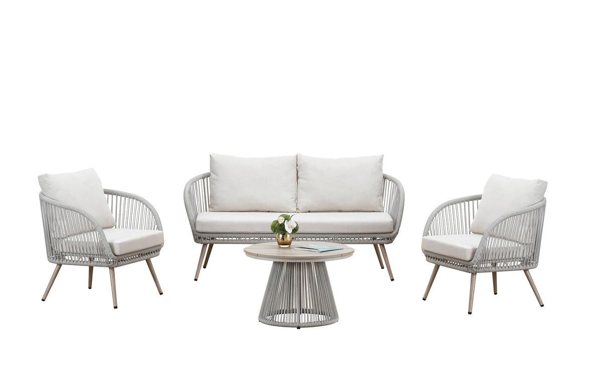 Cove Outdoor Lounge Set - Natural - 4 Seater