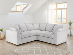 Colbee Large Corner Sofa 5 Seater Fabric Teal/Natural/Grey Modern Lounge Sofa