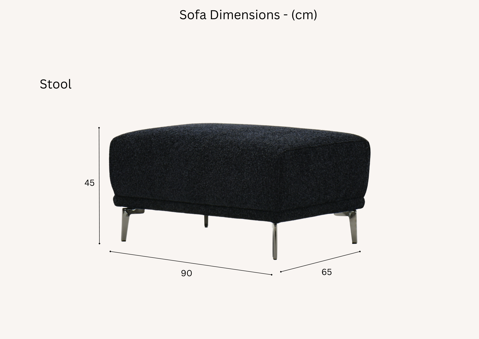 Albany Sofa Range in Black Lux Boucle
