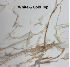 Arianna Luxury Marble Console Table - Gold Circular Base & Premium Finish