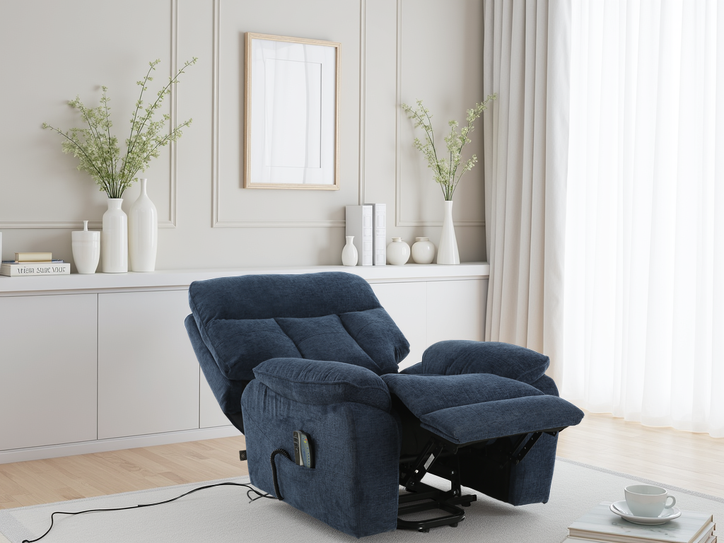 Cornwall Blue Rise & Recline Massage Chair