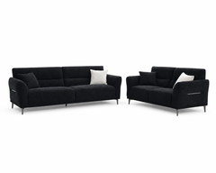Albany Sofa Range in Black Lux Boucle
