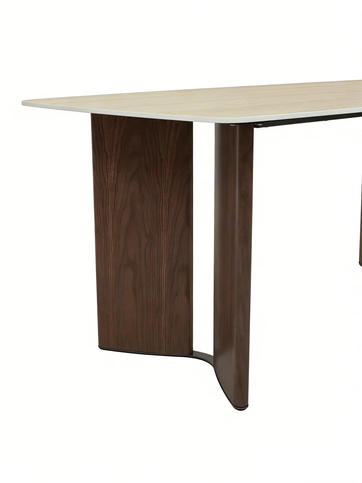 Almira 180cm Walnut & Travertine Dining Table