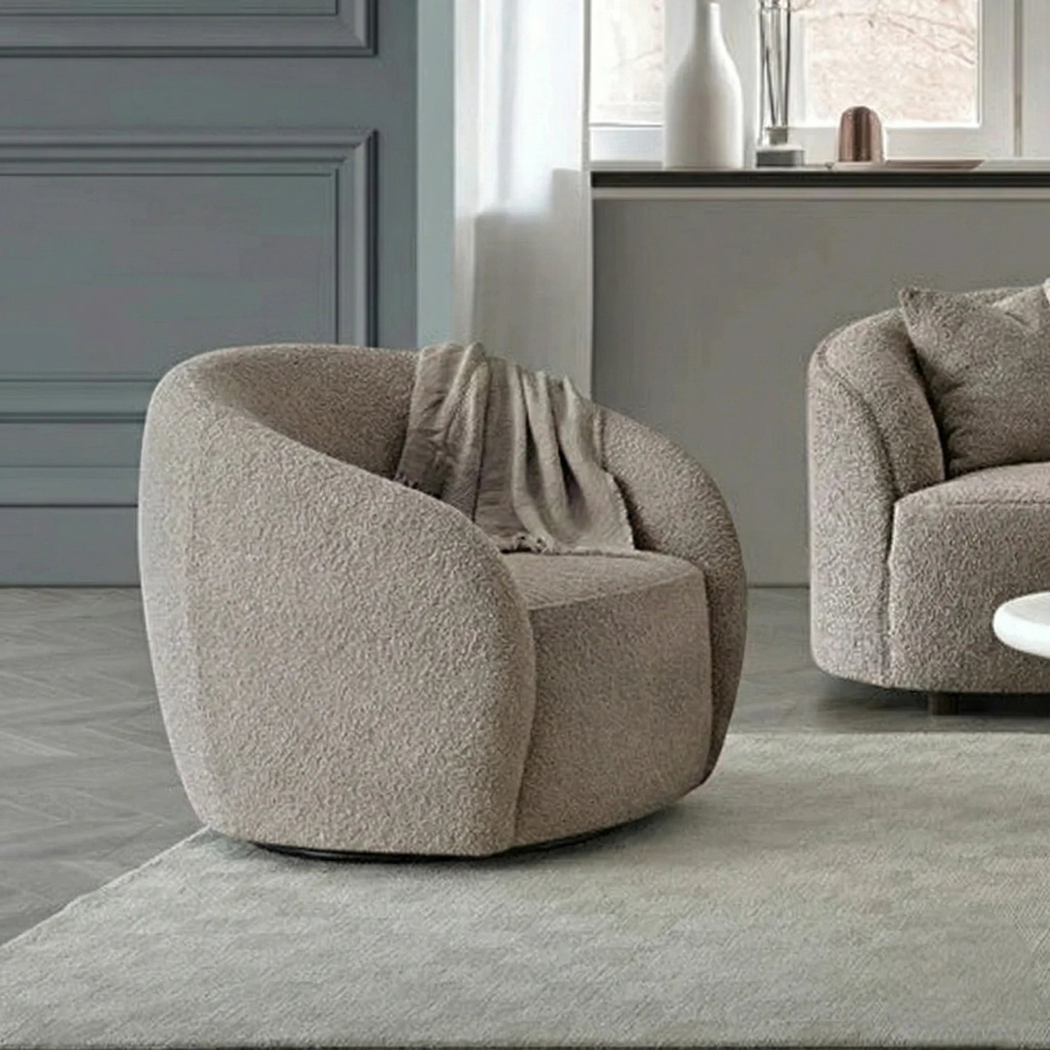 Aluxo Nolita Boucle Accent Chair