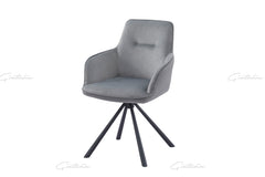 Amalia Grey French Velvet Dining Chairs – Set of 2, 4, 6, 8 or 10