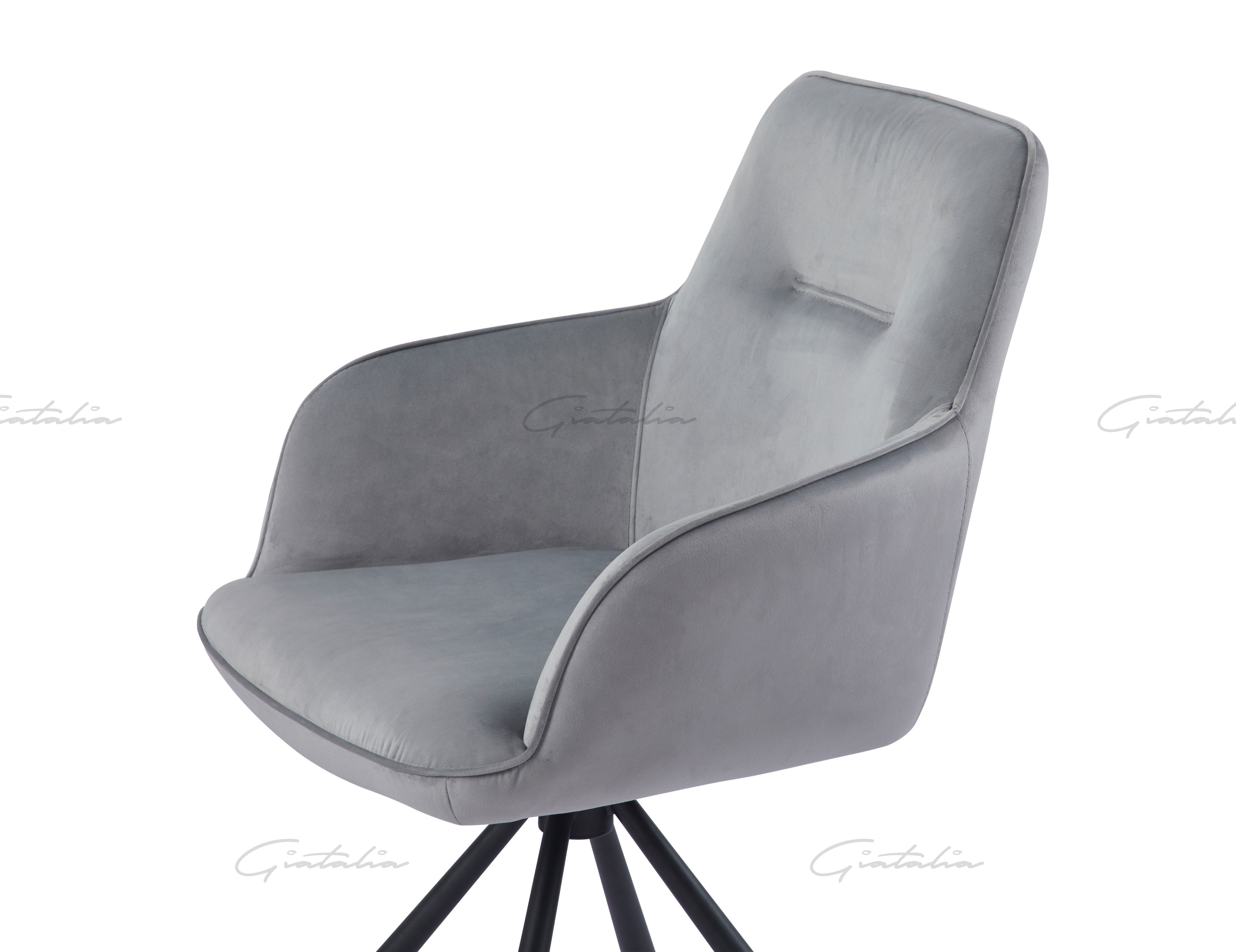 Amalia Grey French Velvet Dining Chairs – Set of 2, 4, 6, 8 or 10