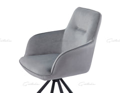 Amalia Grey French Velvet Dining Chairs – Set of 2, 4, 6, 8 or 10