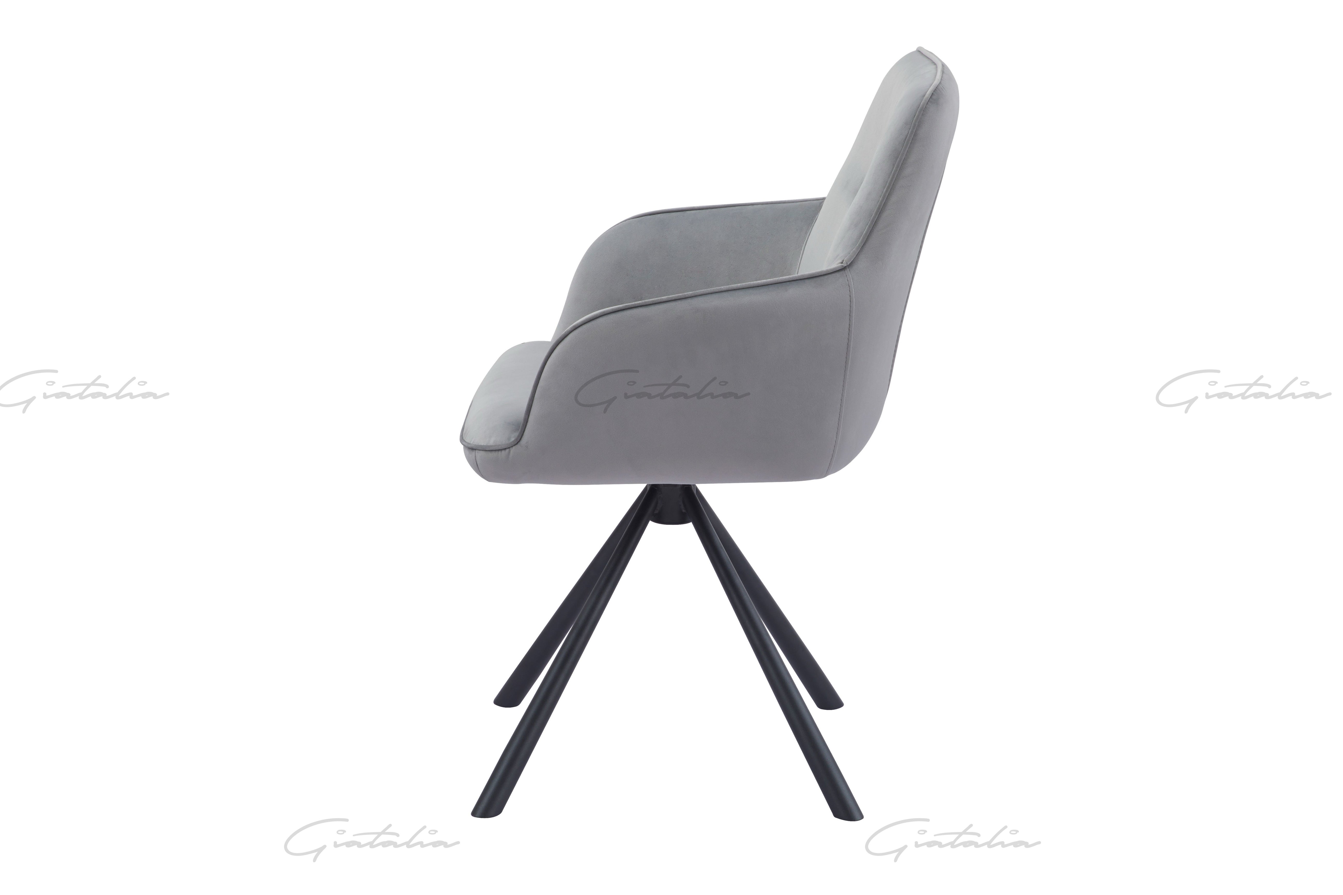Amalia Grey French Velvet Dining Chairs – Set of 2, 4, 6, 8 or 10