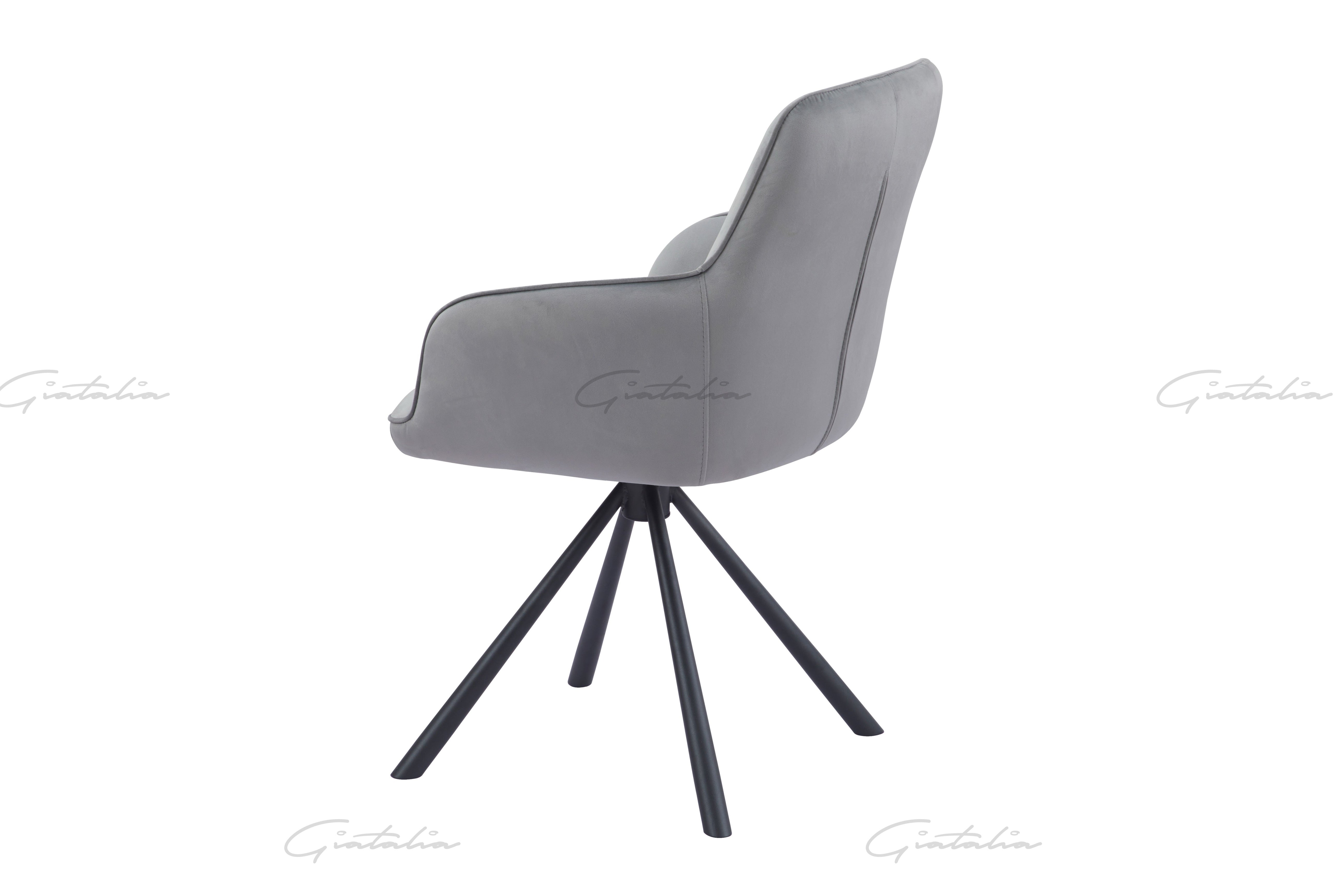 Amalia Grey French Velvet Dining Chairs – Set of 2, 4, 6, 8 or 10