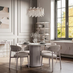 Amiri Round Dining Table 4 Seater Marble Top